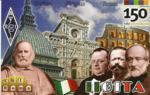 QSL commemorativa del 150° dell'Unità d'Italia